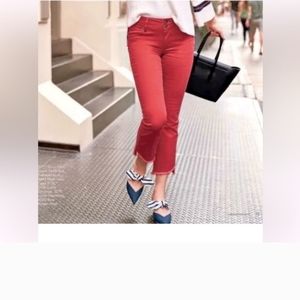 CAbi Hi Low crop jeans New sz14